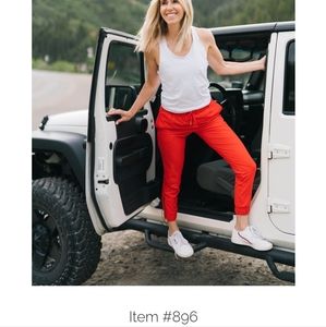 New Red Everywhere Zipper Jogger size small